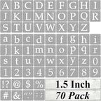 1.5 Inch Alphabet Letter Stencils for Painting - 70 Pack Letter and Number Stencil Templates with Signs for Painting on Wood, Reusable Letters and Numbers Stencils for Chalkboard Wood Signs & Wall Art