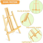 16"x7.7" Wooden Easel, Easel Stand for Painting, Tabletop Easel for Artist/Students/Beginners, Portable Canvas Photo Picture Sign Holder 6Pack