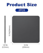 Rocaris 2pcs 10 X 10 X 1/4 Inch A36 Steel Plate Hot Rolled, Metal Square Plate for Construction Boards, Structure Support, Weldable Square and Industrial