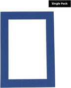 8x10 Mat Bevel Cut for 5x8 Photos - Acid Free Bottle Blue Precut Matboard - For Pictures, Photos, Framing - 4-ply Thickness