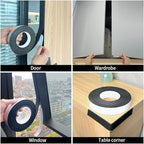 EVA Single-Sided Adhesive Black Foam Tape,2inx16.4FT Single-Sided Sealing Strip Foam Pad Sponge Tape Window Weatherproof, Self-Adhesive Insulation Sealing Tape (Black)
