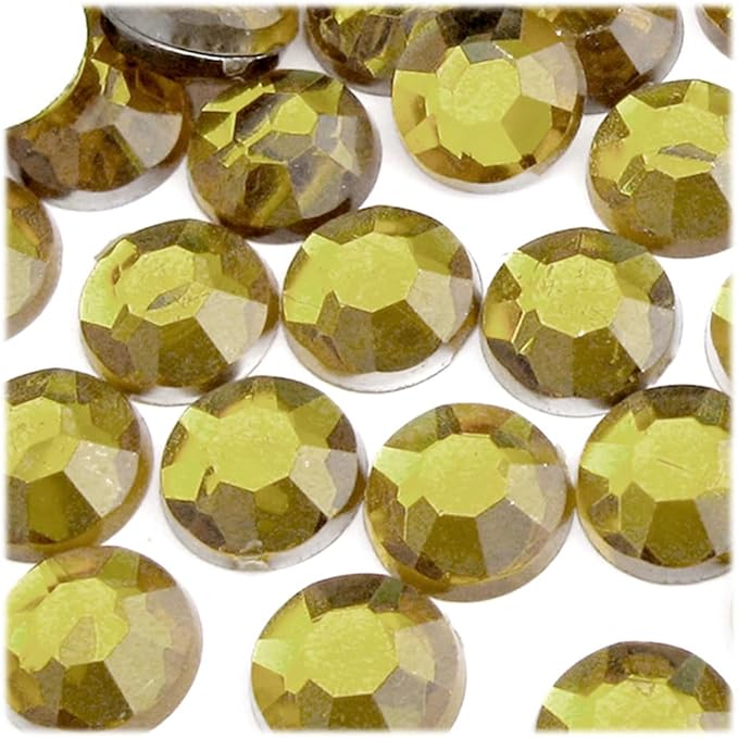 The Crafts Outlet 72pc Rhinestones Round 20mm - Flatback Light Orange