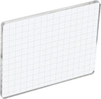 PATIKIL 6" x 5" Acrylic Stamp Block, Clear Stamping Block with Grid Lines Decorative Mounting Blocks Square for Scrapbooking DIY Crafts Card Making