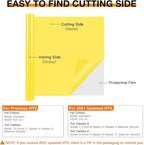HTVRONT HTV Vinyl Rolls Heat Transfer Vinyl - 12" x 8ft Yellow HTV Vinyl for Shirts, Iron on Vinyl for All Cutting Machine - Easy to Cut & Weed for Heat Transfer Design (Yellow)