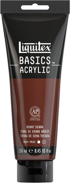 Liquitex BASICS Acrylic Paint, 250ml (8.5-oz) Tube, Burnt Sienna