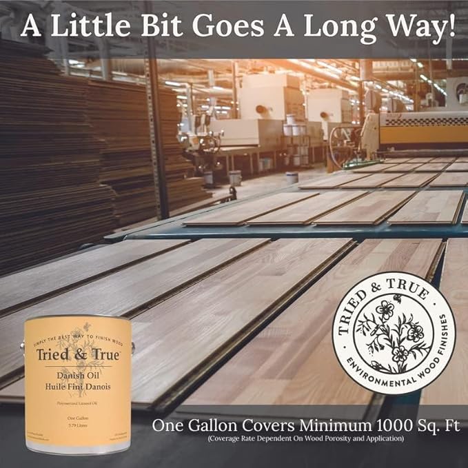 Tried & True Superior Varnish Oil Wood Finish & Sealer, 8 oz. - Natural Pine Resin & Linseed Oil, Ideal for Interior Furniture, Tables, Countertops - Food Safe, Scratch Resistant & Durable