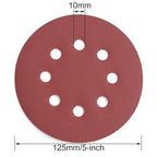 5-Inch 8-Hole Hook and Loop Sanding Discs, 600/800/1000/1200/1500/2000 Fine Grits Sandpaper for Random Orbit Sander, 60-Pack