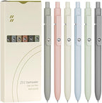6 Pcs Gel Pens 0.5mm Quick Dry Black Ink Pens Fine Point Smooth Writing Pens, Cute Office and School Supplies Gifts for Women Teacher Students (6 Pcs Morandi Silver)