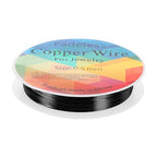 HARFINGTON 20ft Jewelry Wire, 24 Gauge (0.5mm) Brass Craft Soft Metal Tarnish Resistant Copper Beading Wire for Jewelry Making Supplies Crafting, Black