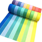 VIVIQUEN Washi Tape Set, 20 Rolls Colored Masking Tape, 15mm Rainbow Pastel Writable Colorful Washi Tapes for Painting, DIY Scrapbook Designs
