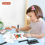 Shuttle Art Fabric Markers Pens, 40 Colors Dual Tip Fabric Markers Permanent No Bleed Pens for T-Shirts Sneakers, Non-Toxic & Child Safe Permanent Pens for Kids Adult Painting Writing