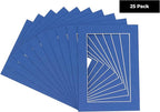 11x14 Mat for 8.5x11 Photo - Precut Bottle Blue Picture Matboard for Frames Measuring 11 x 14 Inches - Bevel Cut Matte to Display Art Measuring 8.5 x 11 Inches - Acid Free Pack of 25 MATS