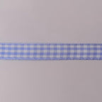 Light Blue Gingham Plaid Checked Ribbon 25 Yard Each Roll 100% Polyester (3/8", Lt.Blue)