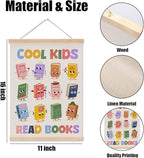 Reading Poster Hanger, Reading Nook Classroom Decor Wall Decor, Toddler Learning Posters, Educational Posters Wall Art Wall Hanging Banner Farmhouse Living Room Nursery Home Baby Room Decor