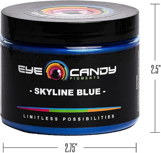 Eye Candy Premium Mica Powder Pigment “Skyline Blue” (50g) Multipurpose DIY Arts and Crafts Additive | Woodworking, Epoxy, Resin, Bath Bombs, Paint, Soap, Nail Polish, Lip Balm (Skyline Blue, 50G)