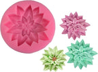 2Pcs Holly Leaf Silicone Mold for Fondant Chocolate Candy Cake Decorating Baking Candle Soap Pastry Polymer Clay Christmas Decoration