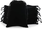 Velvet Drawstring Jewelry Bag, 50Pcs Black Dice Bag, 5x7 Tarot Card Pouch, Or Wrapping Halloween Party Favors, Mojo, Small Bussiness, Jewelry, Rings, For Church