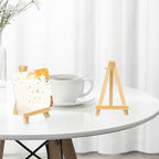 60 Pack 5 Inch Wood Mini Easel, Art Craft Painting Small Display Easel Natural Wooden Tripod Holder Stand, A-Shaped Mini Wood Easels for Display Small Canvases Cards Photos DIY Crafts