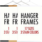 Ywlake Magnetic Poster Hanger, 8x10 8x20 8x11 Poster Frame Wood Wooden Magnet Print Posters Dowel Scroll Hanger Hangers Hanging Kit for Walls Map Canvas Artwork (Teak Wood, 8")