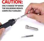 YIHUA 947-III 60W Soldering Iron Kit Temperature Adjustable 428-896°F 2-IN-1 Soldering Kit with Simple Soldering Iron Stand and Cleaning Sponge 110V US Power Plug