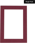 11x14 Mat for 8.5x11 Photo - Precut Maroon Picture Matboard for Frames Measuring 11 x 14 Inches - Bevel Cut Matte to Display Art 8.5 x 11 Inches - Acid Free ONE MAT with Backing Board & Clear Bag