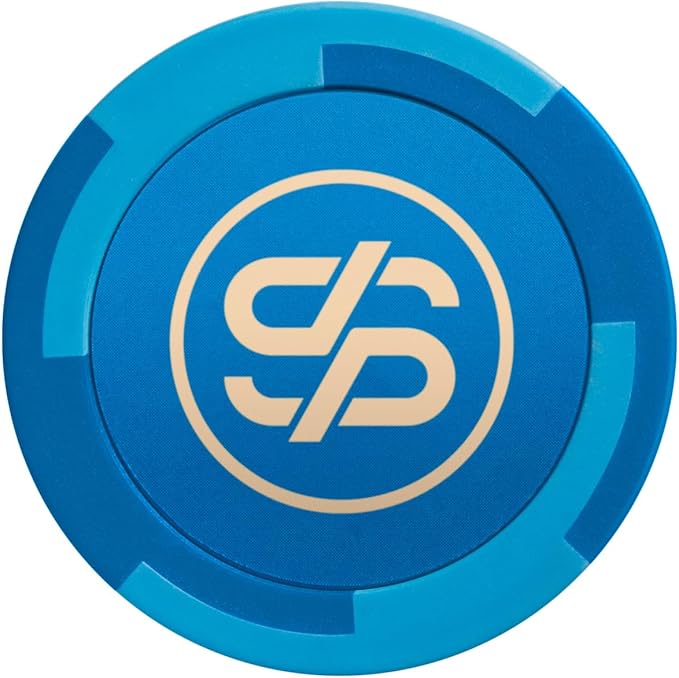 SLOWPLAY Godel Clay Poker Chips, 14 Grams Heavyweight Clay Composite, 40mm Large Chips in Bulk, Pack of 50 in Blue Without Denomination