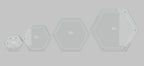 Hexagon, Circle, and Square Acrylic Quilting Templates - 12 Pieces with 4", 3", 2", 1" Sizes - 1/4" Seam Allowance - Durable Clear Acrylic for Quilting, Patchwork, Sewing, & DIY Projects
