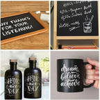 Chalkboard Paint Black Chalk Board Paint for Wood, Metal, Glass, Wall, Plaster Boards Sign, Frame Any Surface Black Matte Finish, Acrylic Non-Toxic, Quick-Dry - 250g, 9oz, Cover
