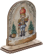 Wizardi Christmas Soldier Cross-Stitch kit on Wood FLW-048 Wonderland Crafts