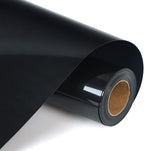 RENLITONG Black HTV Iron on Vinyl 12Inch by 10ft Roll Heat Transfer Vinyl for T-Shirt HTV Rolls for All Cutter Machine - Easy to Cut & Weed for Heat Transfer Design