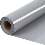 RENLITONG Grey HTV Iron on Vinyl 12Inch by 10ft Roll Heat Transfer Vinyl for T-Shirt HTV Rolls for All Cutter Machine - Easy to Cut & Weed for Heat Transfer Design