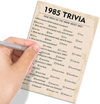 40th Birthday Party Games, 1985 Trivia Games, Birthday Party Supplies for Adults, Fun 1985s Party Game，Pack of 30 Cards