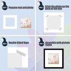 Mat Board Center, Pack of 10, 12x12 for 8x8 White Photo Picture Mats - Acid Free, 4-ply Thickness, White Core - for Pictures, Photos, Framing