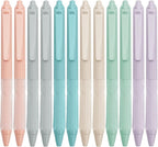 Linbsunne Ballpoint Pens Medium Point 1mm Black Pen with Super Soft Grip Ball Point Pen for Men Women Retractable Pens (12-pack)