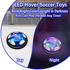 VNVDFLM Hover Soccer Ball Toys for Boys Girls,Rechargeable Floating Soccer Ball with Led Lights and Foam Cushion,Indoor Air Football Game Perfect Birthday for Kids Age 3-9（Black）