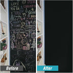 Chalkboard Paint Black Chalk Board Paint for Wood, Metal, Glass, Wall, Plaster Boards Sign, Frame Any Surface Black Matte Finish, Acrylic Non-Toxic, Quick-Dry - 250g, 9oz, Cover