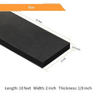 DOBTIM Solid Neoprene Rubber Strips with Adhesive Backing 1/8 (.125)" Thick x 2" Wide x 10' Long, Self Adhesive Rubber Sheets, Rolls & Strips for DIY Gaskets Crafts Pads Seals Warehouse Flooring