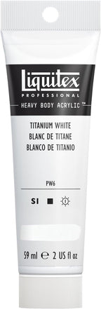 Liquitex Professional Heavy Body Acrylic Paint, 2-oz (59ml) Tube, Titanium White