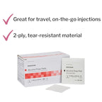 McKesson Alcohol Prep Pads [Pack of 100] 70% Isopropyl, Individually Wrapped Wipes, Sterile, Medical-Grade, First Aid, Large