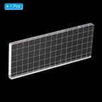 PATIKIL 6" x 3" Acrylic Stamp Block, Clear Stamping Block with Grid Lines Decorative Mounting Blocks Square for Scrapbooking DIY Crafts Card Making