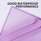 FUHITIM 20 Sheets Flower Wrapping Paper - Waterproof Floral Bouquet Packaging Paper for DIY Crafts，Florist Supplies Packaging Paper for Wedding Birthday Gift (Translucent Lilac Purple)