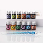 mancola Glass Dipped Pen Ink Set Handmade Crystal Calligraphy Pen with 12 Colorful india ink for Art, Signatures, Drawing, Decoration, Calligraphy Kits for Beginners Ma-13