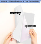 HTVRONT White Permanent Vinyl - 14 Pack Matte White Adhesive Vinyl, 12 ” x 12 ” Permanent Vinyl Sheets for Craft Projects, Party Decoration, Permanent Adhesive Vinyl for Cutting Machine