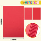 10 Pack Foam Sheets Craft 8 x 12 inch, Eva Color Foam Paper for Art Crafts Projects, Classrooms Scrapbook Gift DIY Cutters Card Party Decoration (Red)