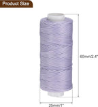 uxcell Leather Sewing Waxed Thread, 55 Yards / 50m 0.8mm 150D Flat Polyester All-Purpose Threads for Leather Crafts, Bookbinding, Lilac
