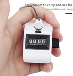 12 Pcs Hand Tally Counter 4-Digit Lap Counter Clicker, Manual Mechanical Handheld Pitch Click Counter with Finger Ring for School Golf & Knitting Row Croche