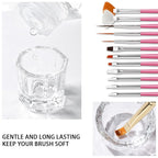 Aijimei Acrylic Nail Brush Cleaner - Liquid Paint Brush Cleaner for Nails Artists (250ml/8.5 FL.OZ)
