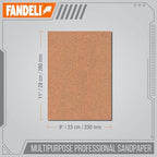 Fandeli | Multi-Purpose Sandpaper | 60 Grit | 75 Sheets of 9'' x 11'' | Ideal for Metal and Wood Sandpaper | Wall Sandpaper | Hand Sanding | Orbital Sanders