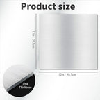 Amyhill 12 Pcs 6061 T651 Aluminum Sheet Metal 12 x 12 x 1/64 (0.02") Inch Thin Flat Aluminum Plate Panel Covered with Protective Film, Welding Practice Heat Treatable for Crafting Industry