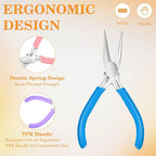 3 Pack Jewelry Pliers Set, Mini Pliers Set with Needle/Round, Carbon Steel Jewelry Tools with Storage Box, Applicable to Jewelry Making Supplies, Handicrafts, Earring Making